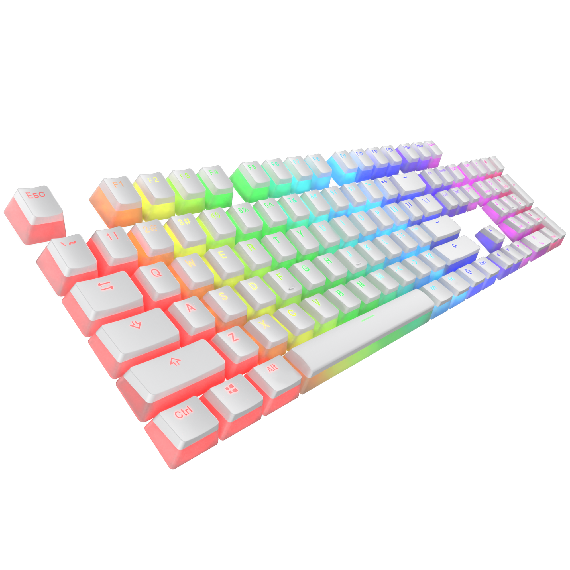 Tecware PBT Pudding Keycap Set (White)
